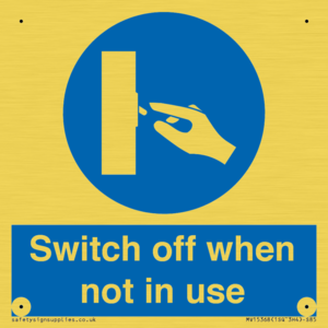 Switch off when not in use